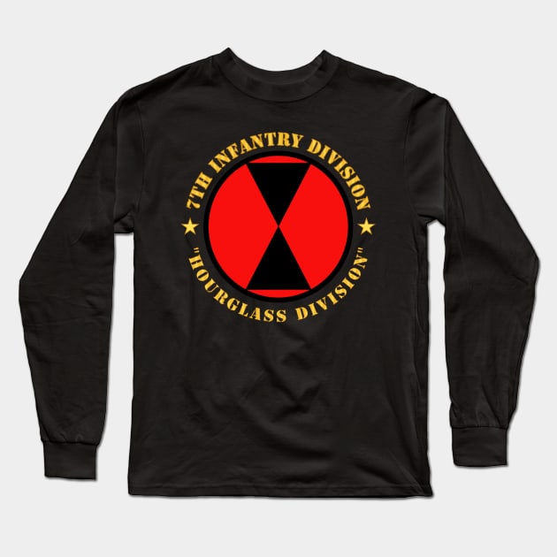 7th Infantry Division - Hourglass Division wo Bkgrd Long Sleeve T-Shirt by twix123844